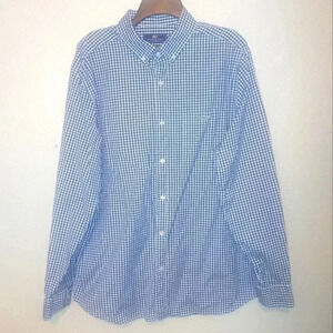 Vineyard Vines Blue and White Checkered Casual Button Down Shirt